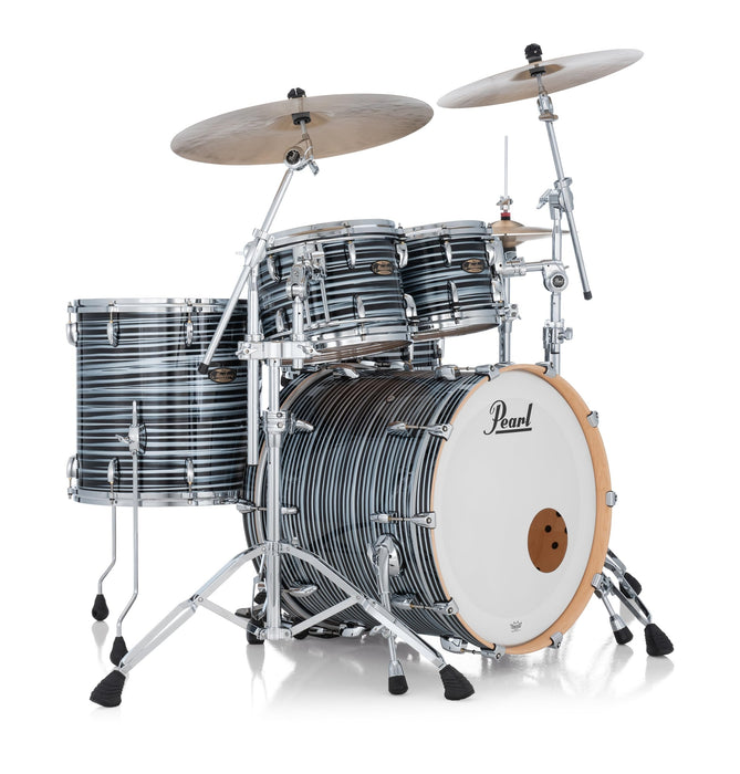 Pearl Masters Maple Pure 4 Piece Shell Pack, Black Oyster Swirl - Cymbals and Hardware Not Included (MP4C924XESPS/C855)