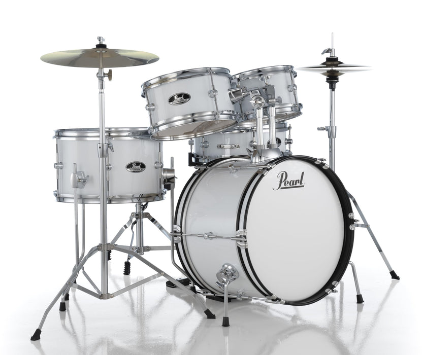 Pearl Roadshow Jr. 5 Piece Drum Set with Hardware and Cymbals - Pure White (RSJ465C/C33)