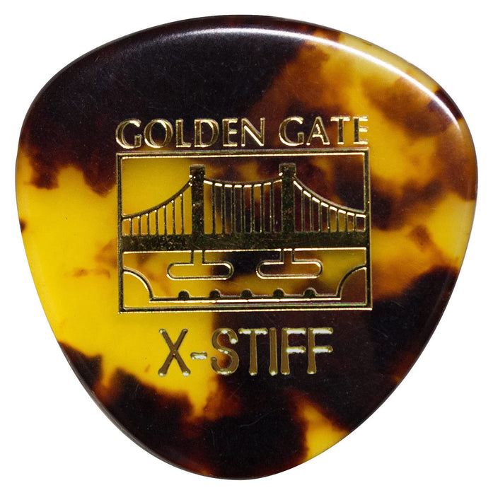 Golden Gate MP-12 Deluxe Tortoise Style Flat Pick - Rounded Triangle - Dozen