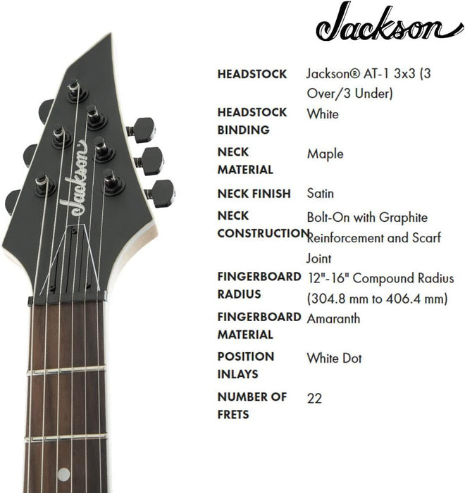 Jackson Satin Black JS Series Monarkh SC JS22 Electric Guitar (2916902568)