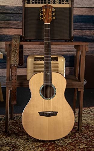 Washburn Elegante S24S Bella Tono Studio Acoustic Guitar, Gloss Natural (BTS24S-D-U)