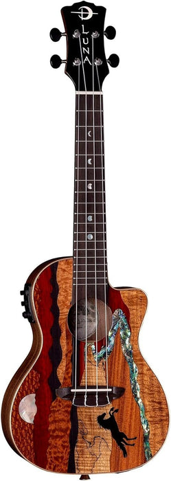 LUNA UKE VISTA STALLION C Vista Stallion Concert Uke w/Pre & Bag Ukelele Guitar - Gloss Finish