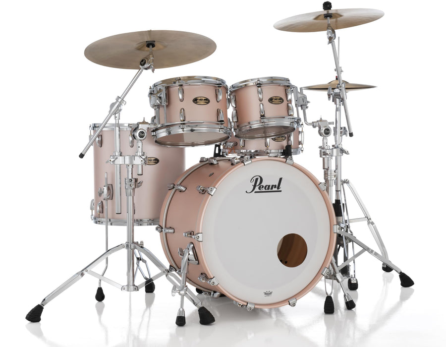 Pearl Masters Maple Gum 4-Piece Shell Pack - 22/16/12/10 with R2 Air Tom System - Satin Rose Gold