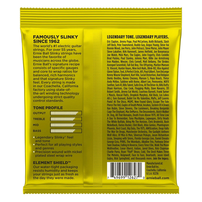 Ernie Ball P02627 Beefy Slinky Nickel Wound Electric Guitar Strings, 11-54 (2 Pack)