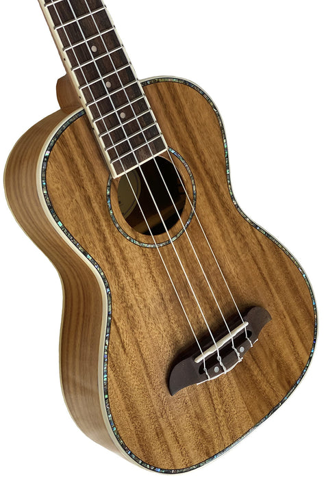 Oscar Schmidt Concert Ukulele, Natural Koa with Gig Bag (OU5K-A-U)