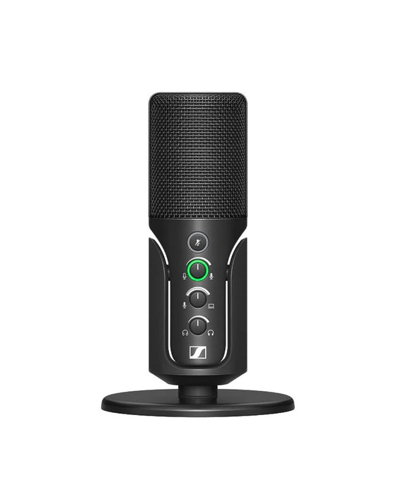 SENNHEISER Professional Profile - USB Cardioid Condenser Microphone & Table Stand, 1.2 m USB-C Cable - Mute Button, Built-in Headphone Jack, Gain, Mix & Volume Control, for PC & Mac,Black