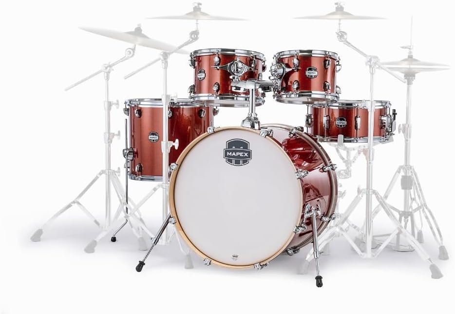 Mapex Mars Birch 5-Piece Rock Drum Shell Pack - Blood Orange Sparkle (MA529SFOR)