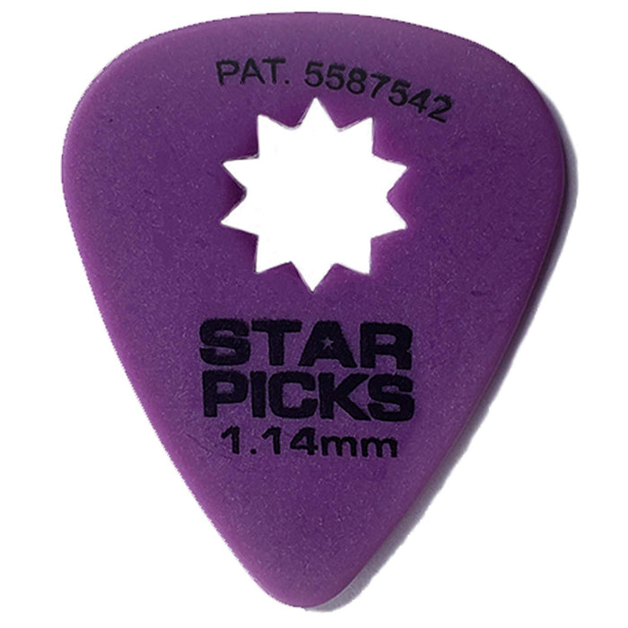 Star Picks Delrin Guitar Picks - 1.14mm Purple 72 Pack