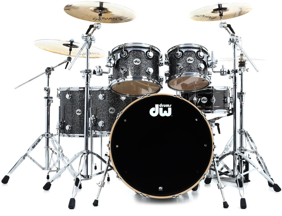 DW Collector's Series 5-piece Shell Pack - Black Galaxy FinishPly