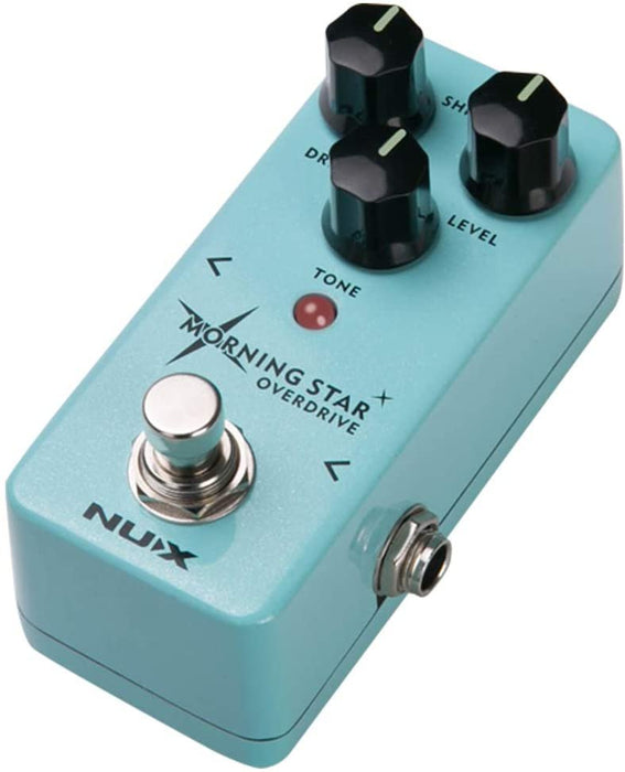 NUX Morning Star Guitar Overdrive Effect Pedal Blues-break Overdrive with an extra Treble touch option,True Bypass or Buffer Bypass