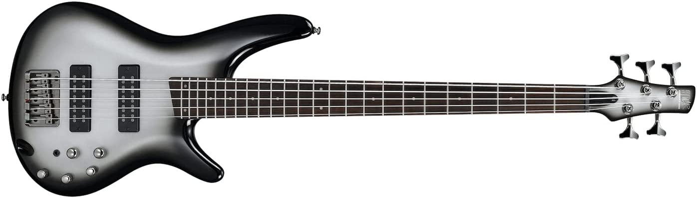 Ibanez SR305E 5 String Bass Guitar Metallic Silver Sunburst