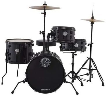 Ludwig Questlove Pocket Kit 4-Piece Drum Set-Black Sparkle Finish (LC178X016)