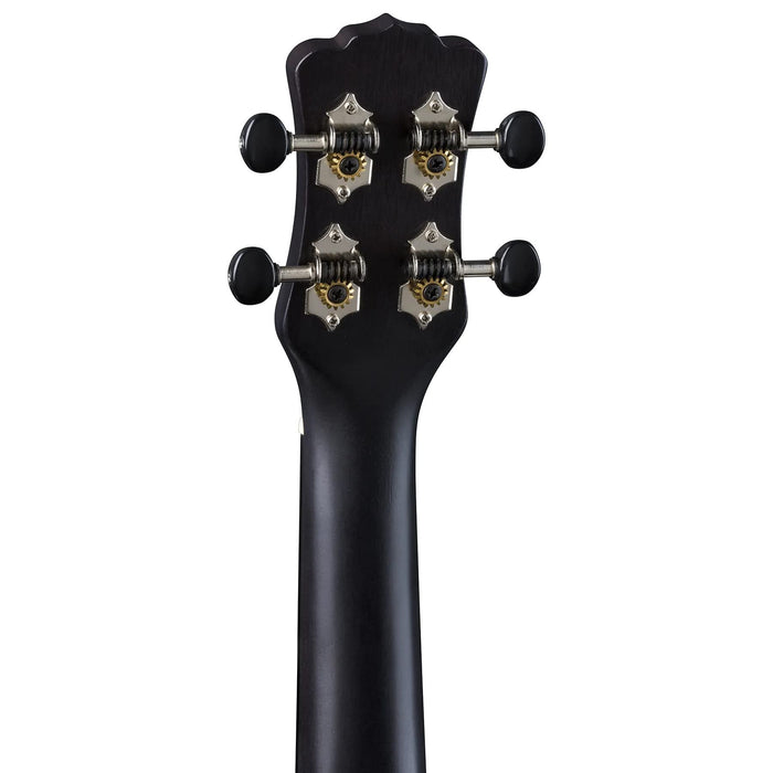 Luna Vintage Mahogany Soprano Ukulele - Black Satin (UKE VMS BKS)