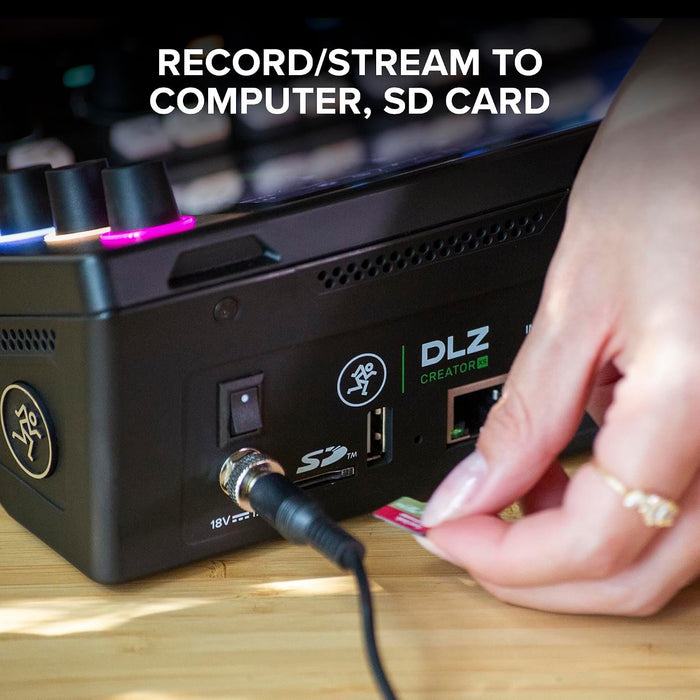 Mackie DLZ Creator XS Adaptive Digital Mixer for Podcasting, Streaming and YouTube with User Modes, Mix Agent Technology, Auto Mix, Onyx80 Mic Preamps