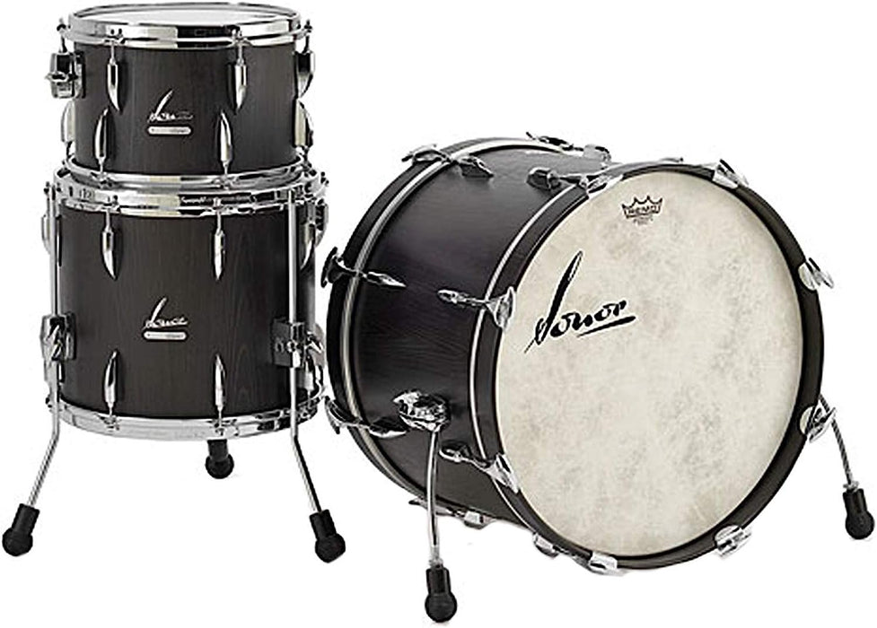 Sonor Vintage Series 3-Piece Shell Pack w/20" Bass Drum (No Mount) - Vintage Black Slate (VT-320NMCVBS)