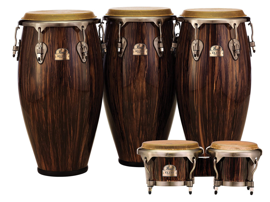 Pearl Elite Series Wood-Fiber Bongos, Dark Chocolate (PWFB100DX)