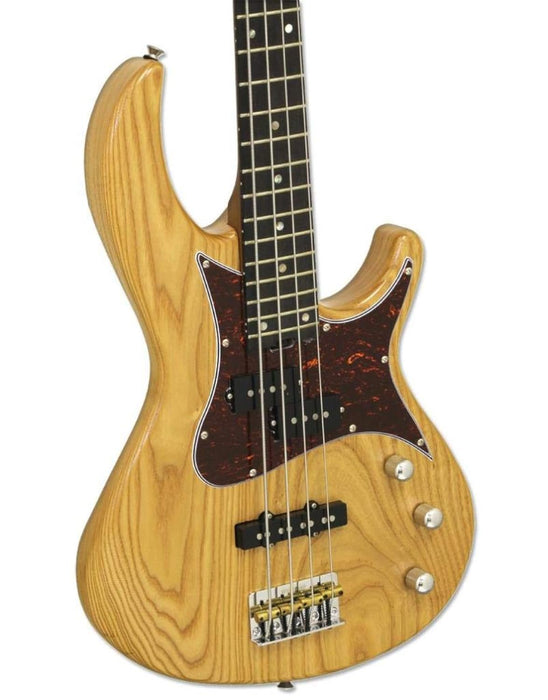 Aria Detroit Electric Bass Open Pore Natural