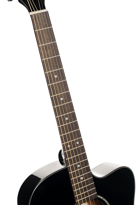 Cort L60CEBK Luce 60 OM Acoustic-Electric Guitar Black Gloss