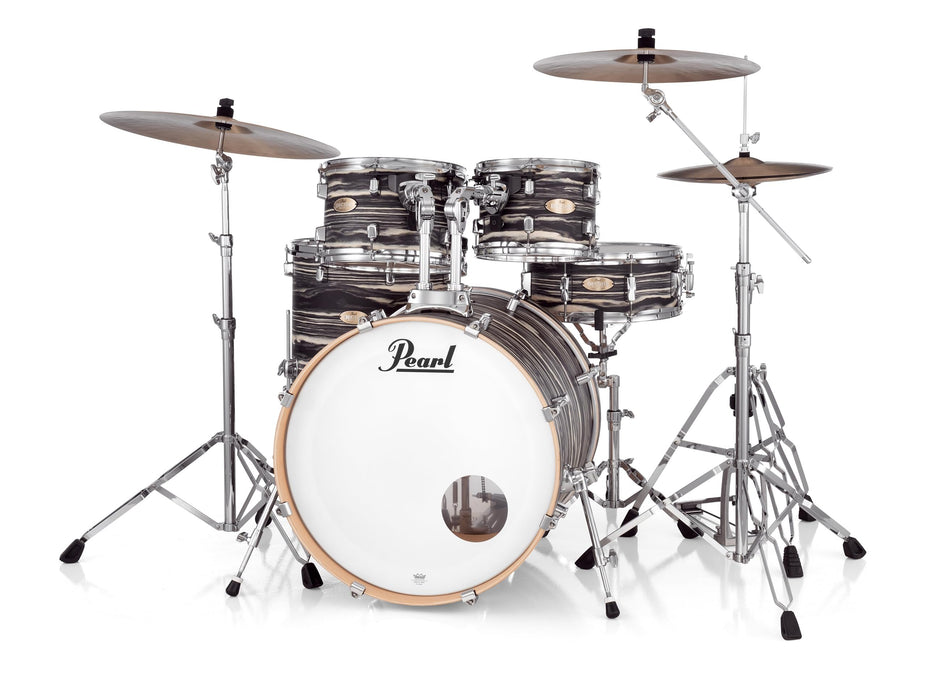 Pearl Decade Maple Artisan Limited Edition 5-pc. Shell Pack With All Maple Shells, Satin Lacquer Finish Black Satin Marble