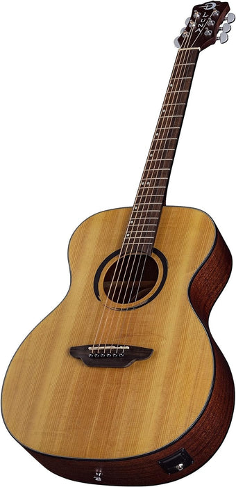 Luna Guitars 6 String Wabi Sabi Folk Solid Top Acoustic/Electric Guitar, Satin Natural, Right, E