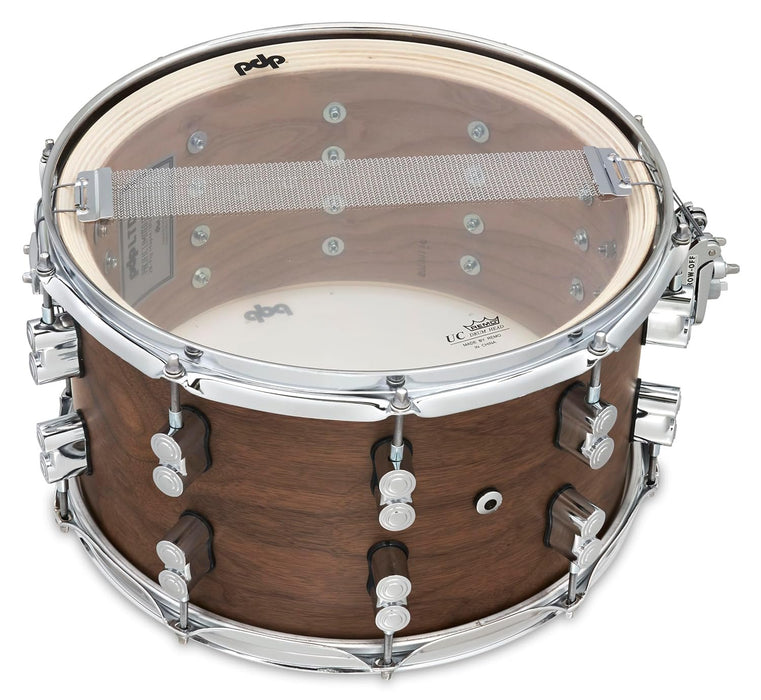 PDP Limited Edition Maple/Walnut Shell 8"x14" Snare Drum - Natural Satin Finish