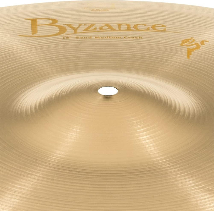 Meinl Cymbals Byzance 18" Dual Crash — MADE IN TURKEY — Hand Hammered B20 Bronze, 2-YEAR WARRANTY, inch (B18DUC)