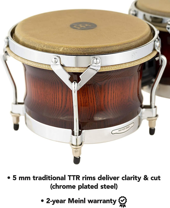 Meinl Percussion WB500AMB Free Ride Series Bongos, Antique Burst