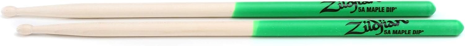 Zildjian 5A Maple Green Dip Drumsticks