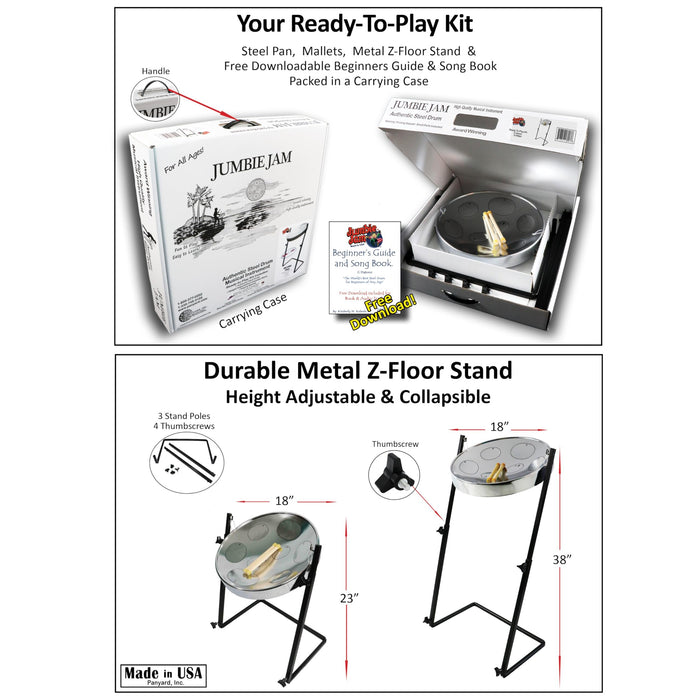 Panyard Jumbie Jam Steel Drum (W1162) Chrome