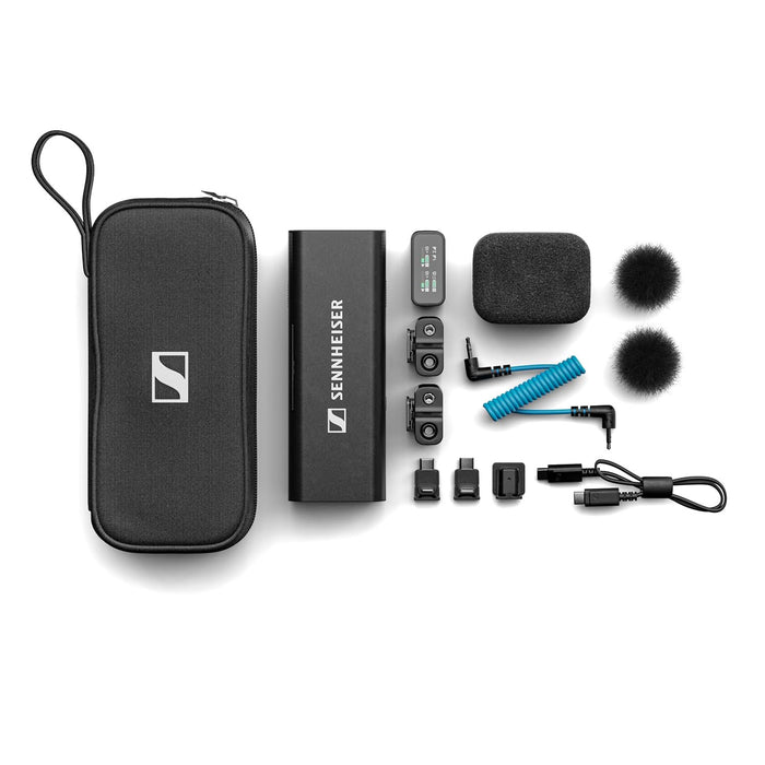 Sennheiser Pro Audio Profile Wireless 2-Channel All-in-One 2.4 GHz Clip-On & Handheld Microphone System | Includes Receiver, 2 Clip-On Microphones, Portable Charging Bar & Handheld Interview Mic