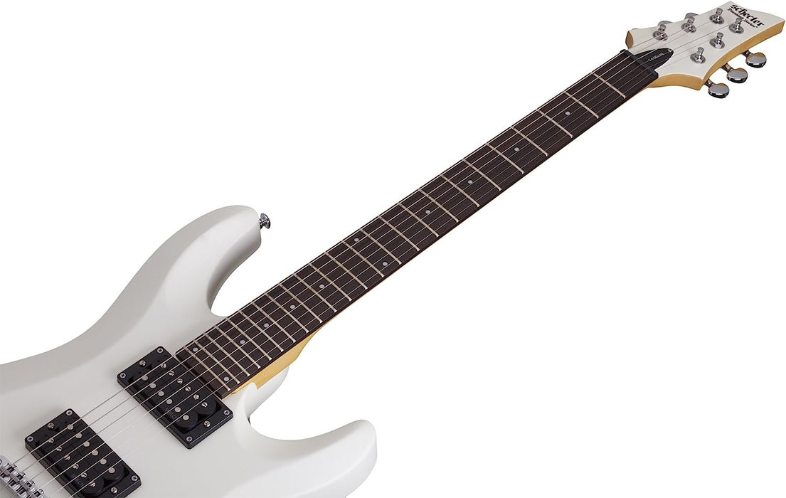 Schecter C-6 Deluxe Solid-Body Electric Guitar - Satin White (432)