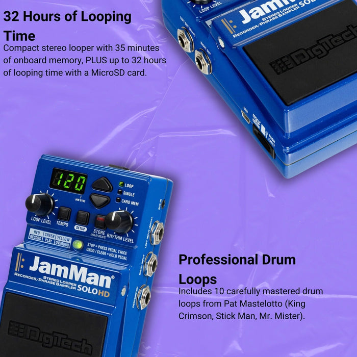 Digitech Compact Stereo Looper Pedal (JAMMAN-SOLO-HD-U)