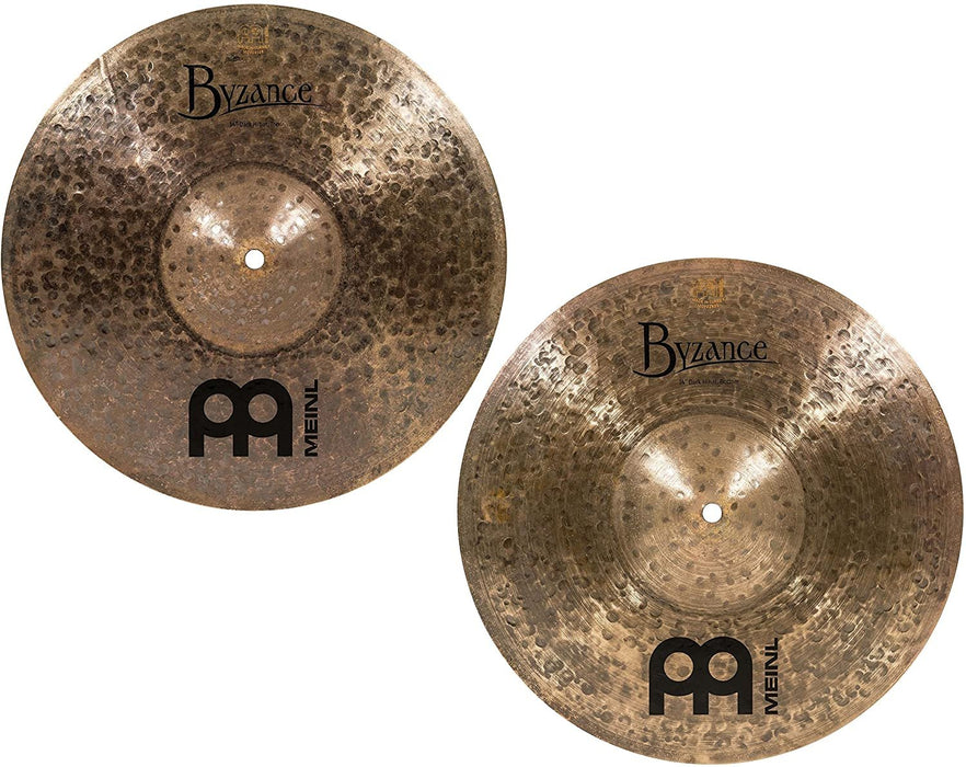 Meinl Cymbals Byzance 14" Dual Hihats, Pair — MADE IN TURKEY — Hand Hammered B20 Bronze, 2-YEAR WARRANTY, B14DUH