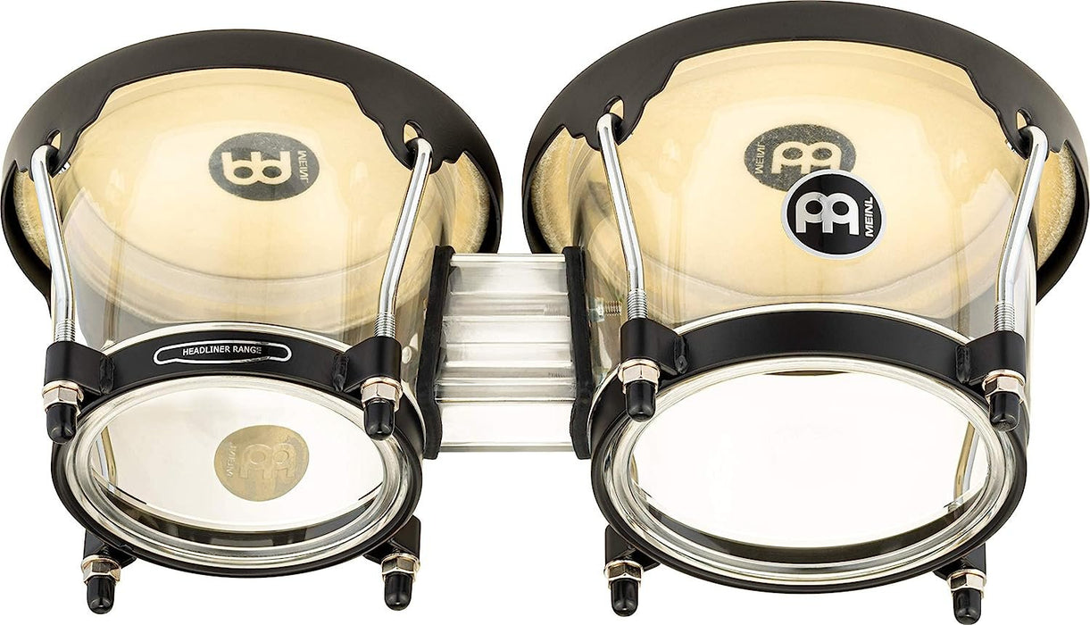 Meinl Percussion Bongos with Rubberwood Stave Shells — NOT Made in China — Natural Buffalo Skin Heads, 2-Year Warranty, (HB100NT)