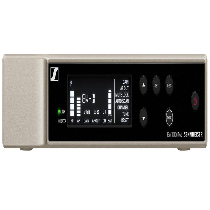 Sennheiser Pro Audio EW-D ME2 Lavalier Microphone Set, XLR Connectivity, 56 MHz Bandwidth, Automated Setup, UHF Transmission, Noise Elimination, Interference Reduction, Reliable Connections
