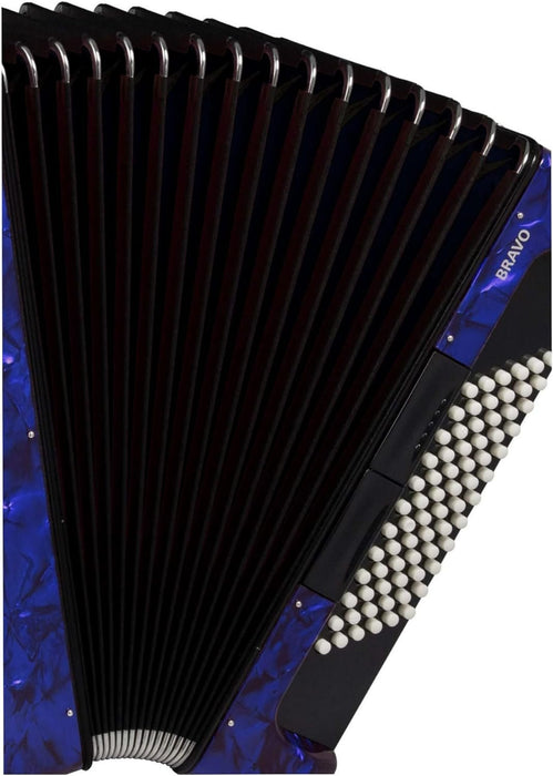 Hohner Bravo III 72 Chromatic Piano Key Accordion - Pearl Dark Blue (BR72BLUE)