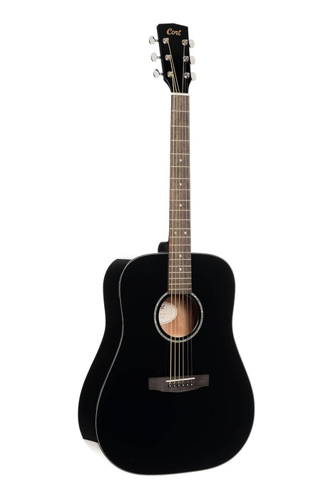 Cort EARTH60BK Earth 60 Dreadnought Acoustic Guitar Black Gloss