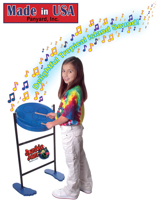 Panyard Jumbie Jam Authentic Steel Drum Kit Chrome Finish with Tube Floor Stand