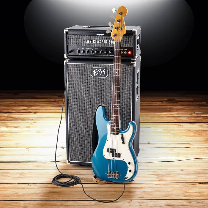 EBS ClassicLine 212 Vertical Bass Speaker Cabinet - 500W RMS, 2x12" Speakers with Tweeter, 4-Ohm, Vertical MiniTower Design, Wheels and Handles, Padded Cover Included