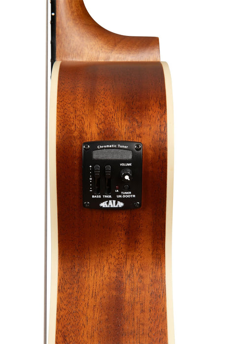 Satin Mahogany Baritone Left Handed Ukulele with EQ