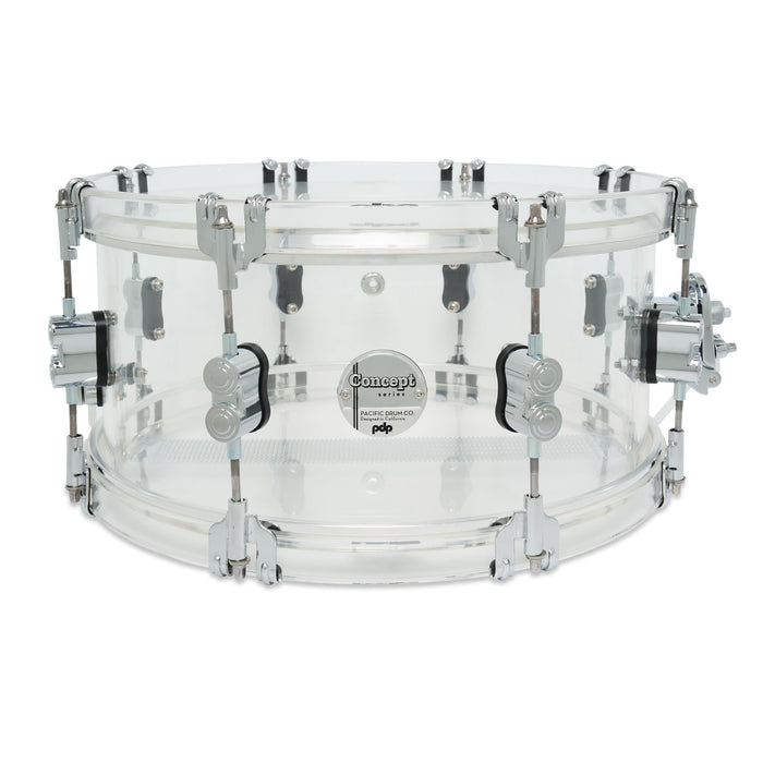 PDP Concept Acrylic Snare 6.5x14" Clear with Chrome Hardware