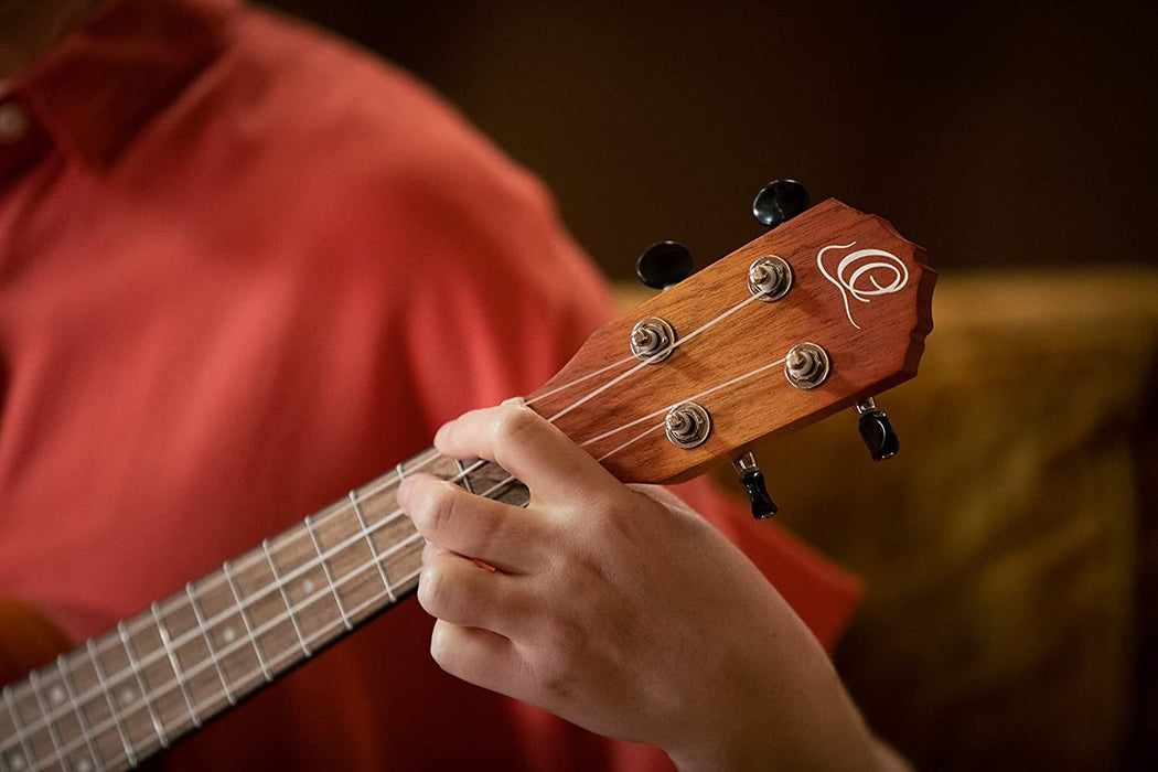 Ortega Guitars, 4-String Earth Series Concert Ukulele, Right, Transparent Black, Acoustic (RUCOAL)