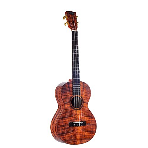 Mahalo Artist Elite Series Baritone Ukulele Photo Flame Koa With Bag (MA4KA-U)