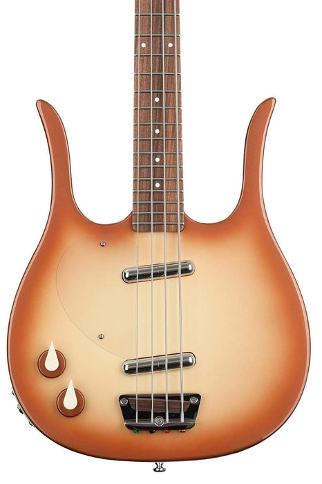 Danelectro Longhorn, Left-handed Bass Guitar - Copper Burst