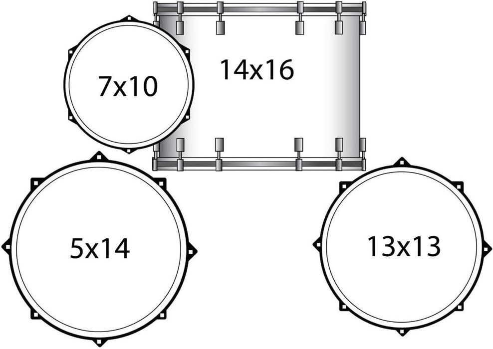 Ludwig LC2797 Breakbeats by Questlove 4-Piece Drum Set Shell Pack with Riser, Silver Sparkle