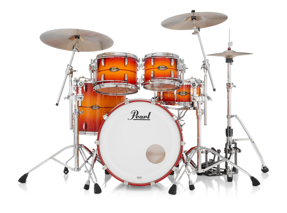 Pearl Masters Maple Gum 4 Piece Shell Pack, Sunburst W/Redstripe (MMGC924XESPL/C857)