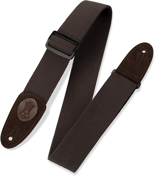 Levy's Leathers Signature Series Cotton XL Guitar Strap - Brown (MSSC8-XL-BRN)