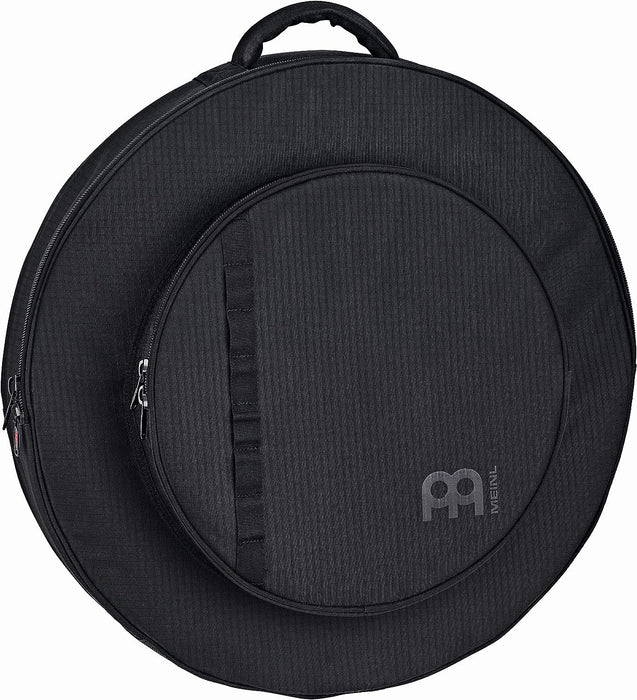 Meinl Cymbals 22" Carbon Rip Stop Cymbal Bag with 15" Hihat Compartment and Exterior Pockets — Heavy Duty Fabric, Padded Backpack Straps, Plus Strong Carrying Grip (MCB22CR)