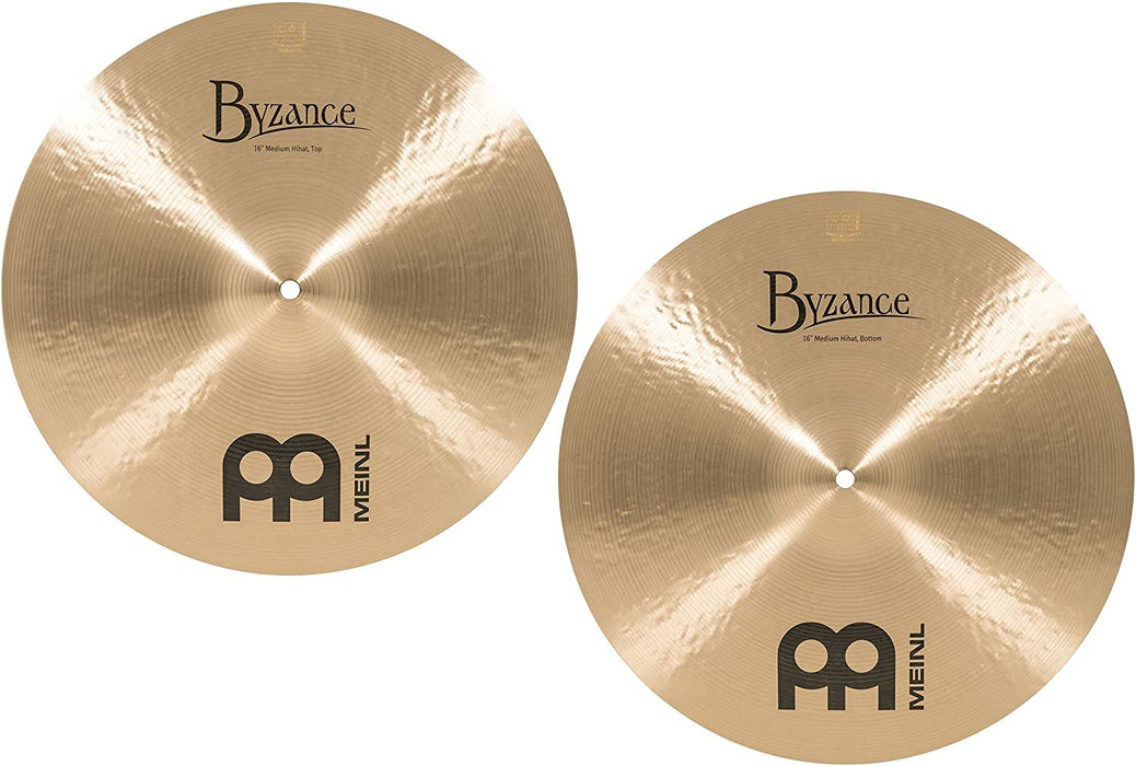 Meinl Cymbals B16MH Byzance 16-Inch Traditional Medium Hi-Hat Cymbal Pair (VIDEO)