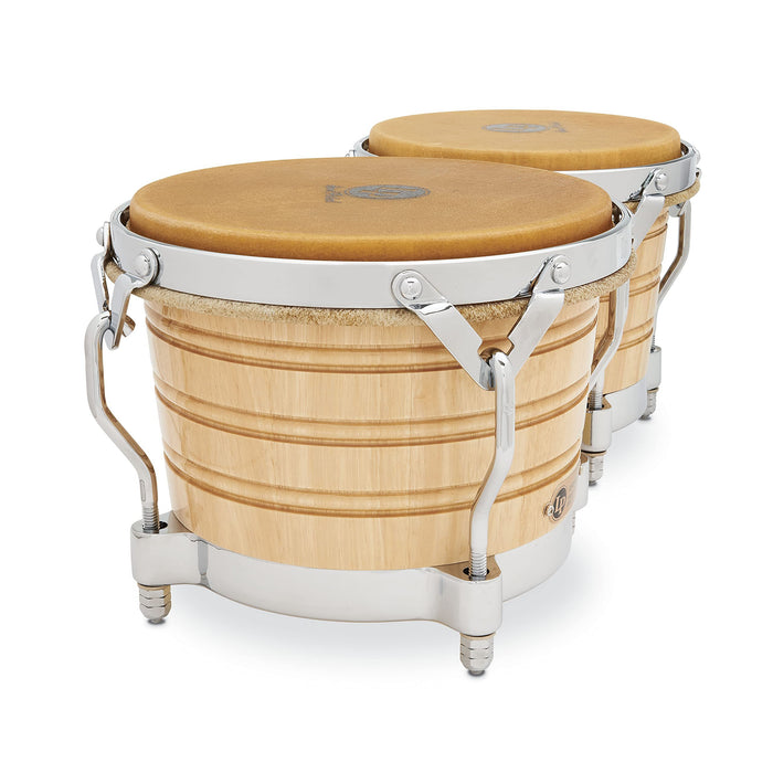 Latin Percussion LP201A-2 Bongo Drum Natural / Chrome